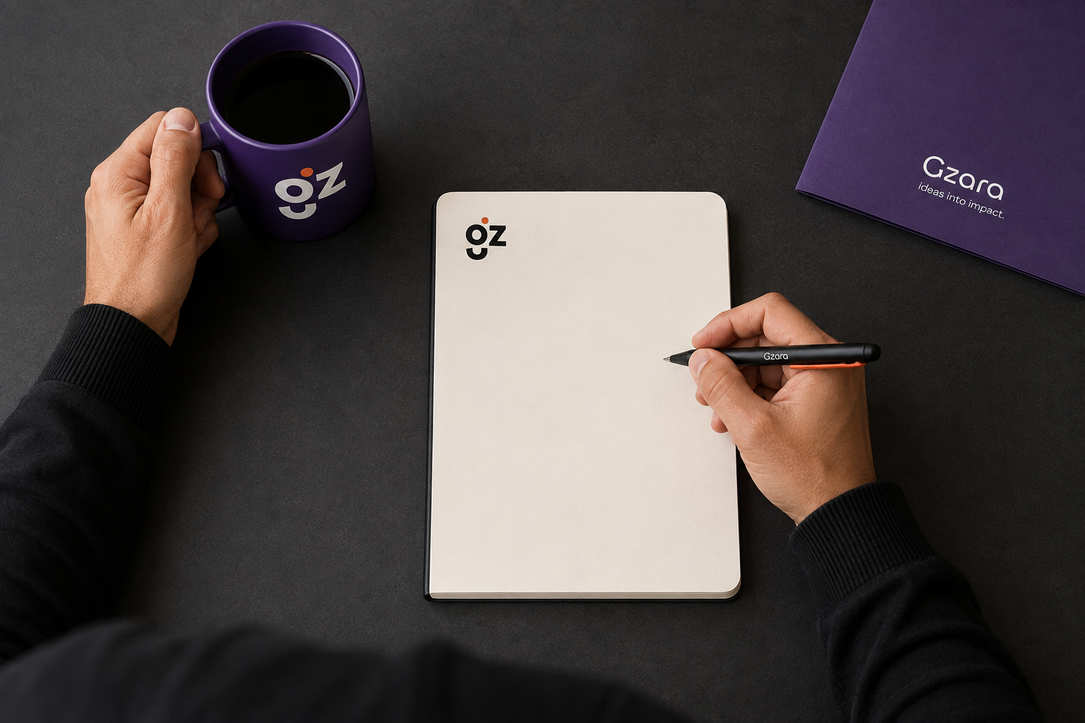 Gzara Creative Studio brand identity work